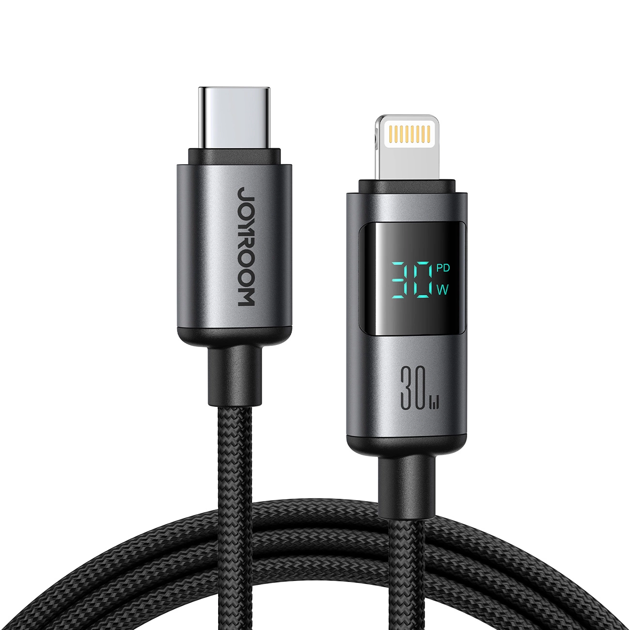 USB-C till Lightning Joyroom S-A16 Pro Prism Display data- och laddningskabel, 30W, 1.2m, Svart