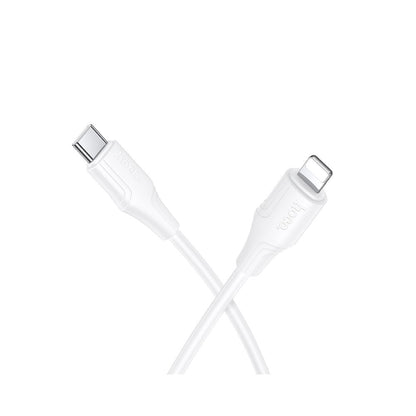 Data- och laddningskabel USB-C - Lightning HOCO X124, 27W, 1m, Vit