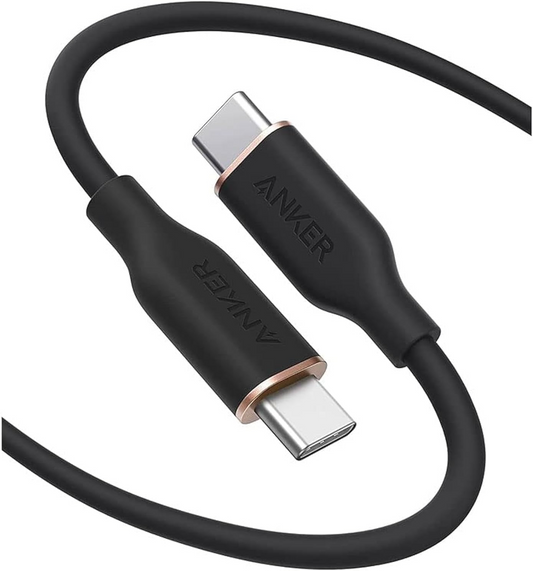 USB-C till USB-C Data- och Laddningskabel Anker PowerLine III, 100W, 0.9m, Svart A8552H11