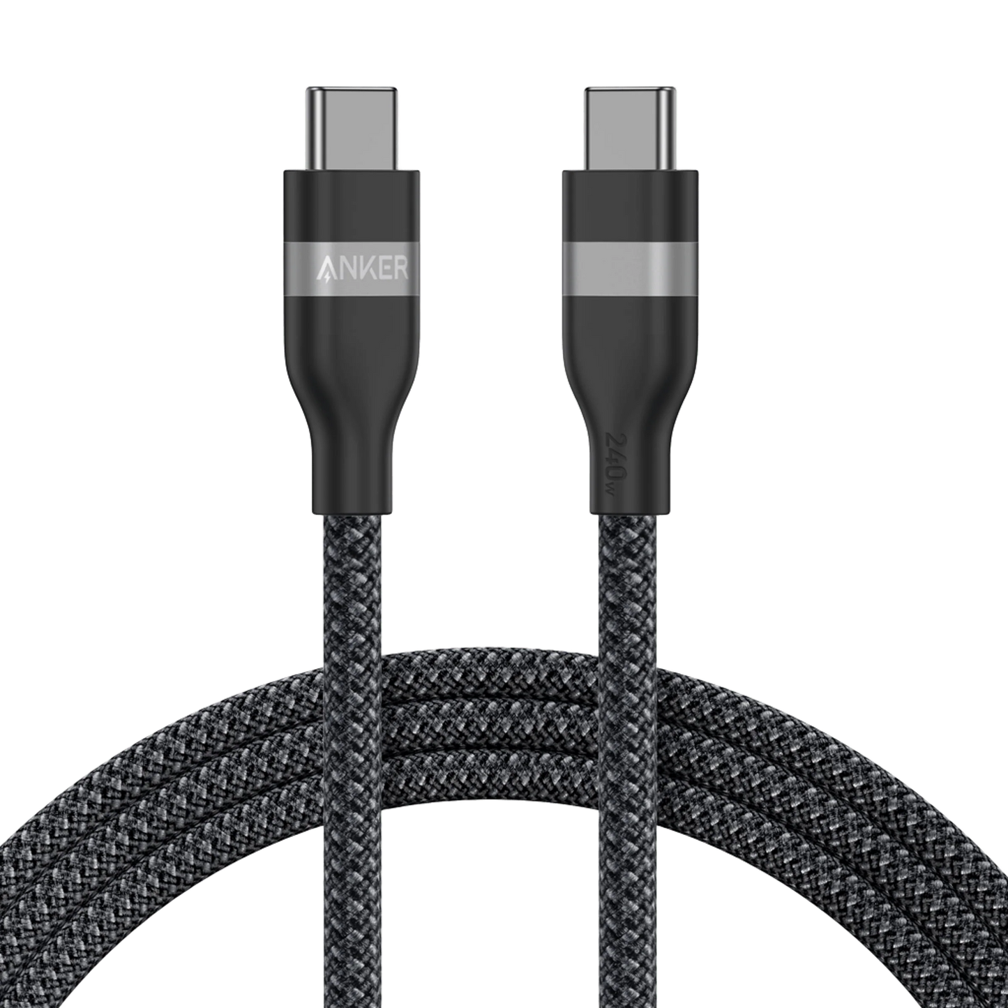 USB-C till USB-C data- och laddningskabel Anker, 240W, 1.8m, Svart A82E2H12