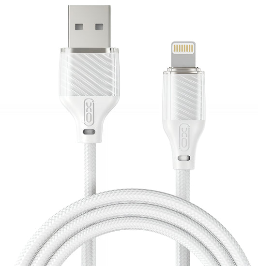 USB-A - Lightning Data- och Laddningskabel XO Design NB291, 18W, 1m, Vit