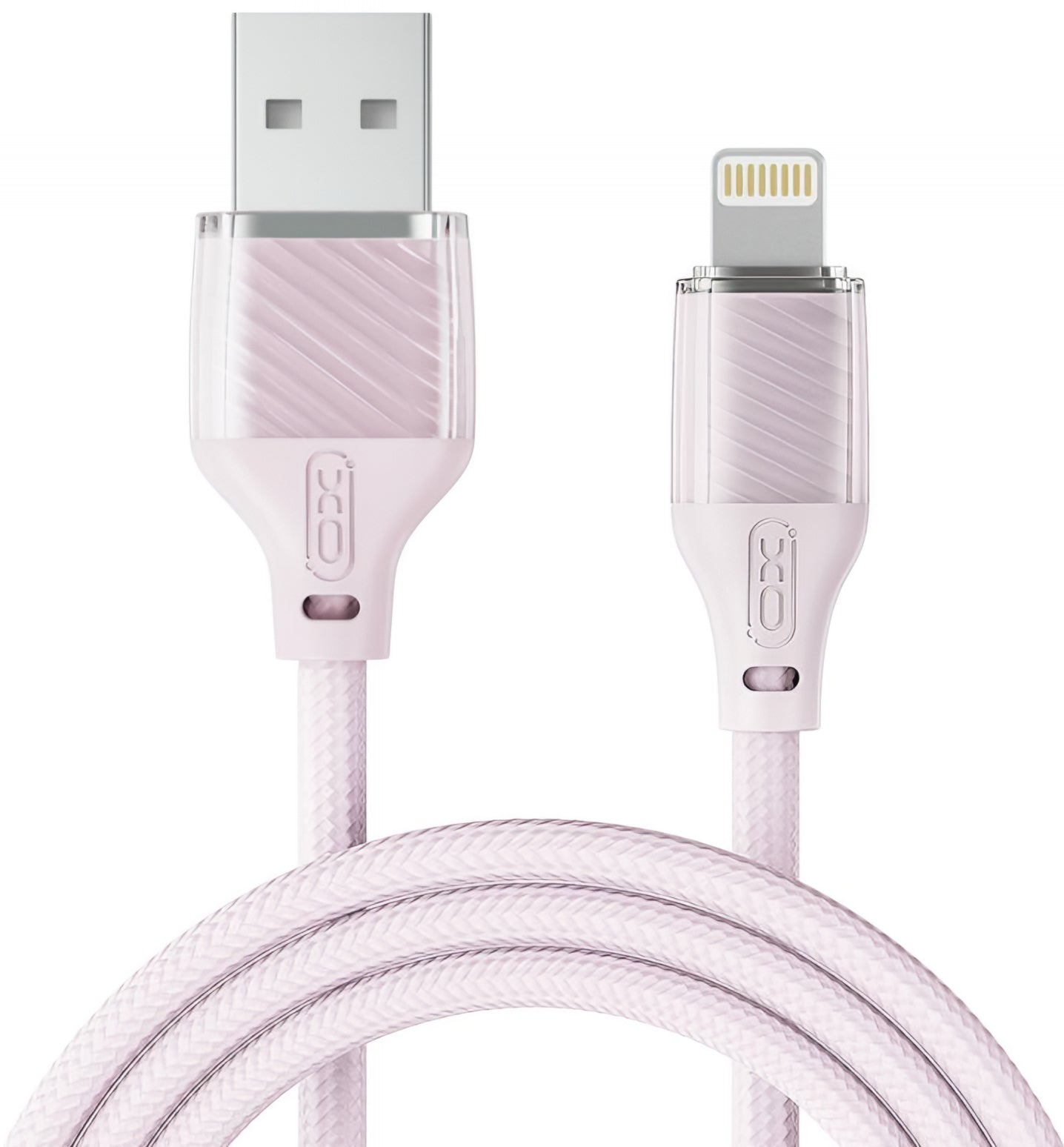 USB-A - Lightning Data- och Laddningskabel XO Design NB291, 18W, 1m, Rosa