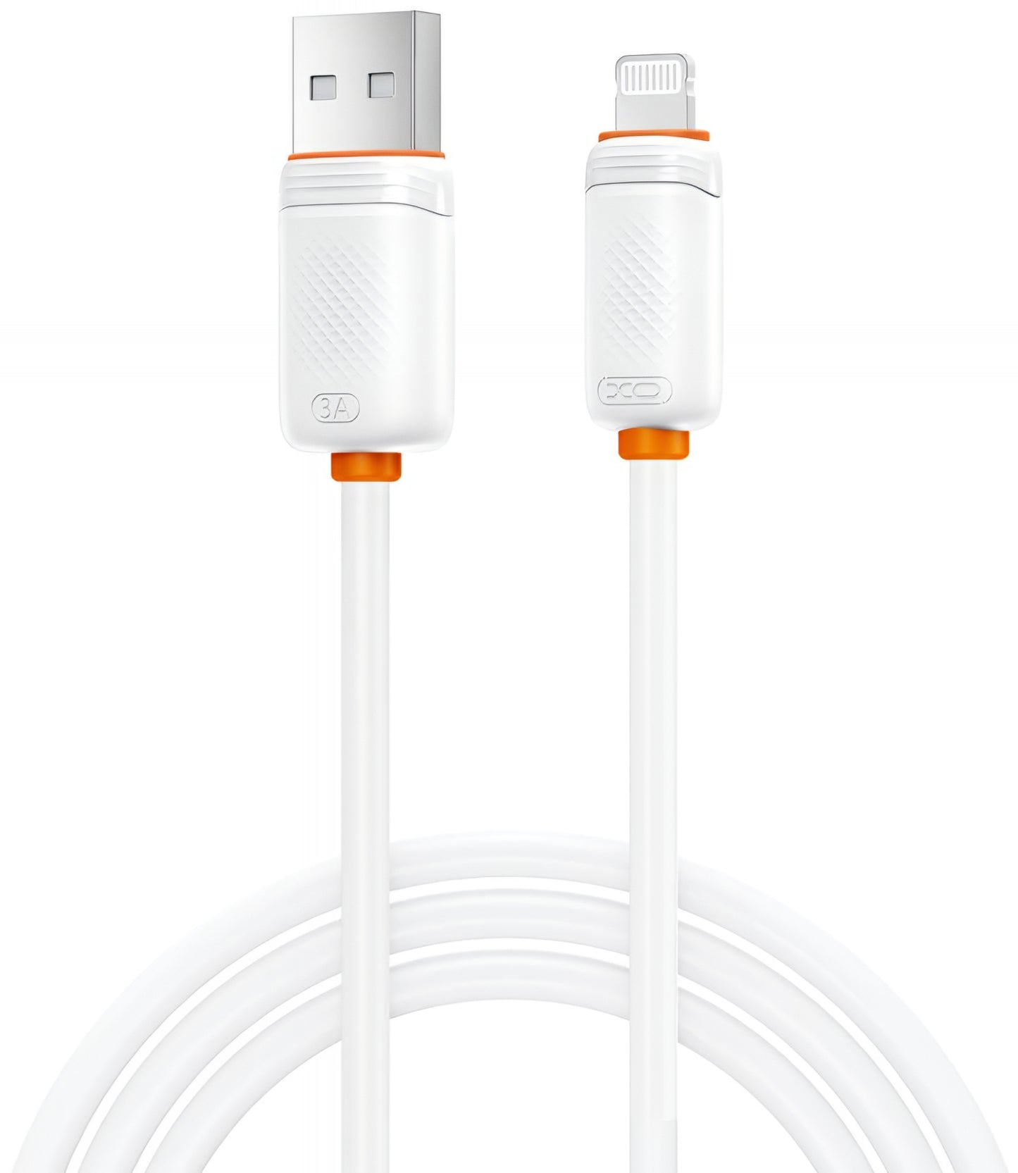 USB-A - Lightning Data- och Laddningskabel XO Design NB302, 18W, 1m, Vit