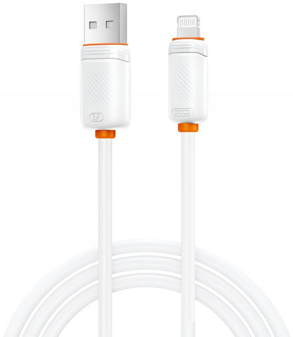 USB-A - Lightning Data- och Laddningskabel XO Design NB302, 18W, 1m, Vit