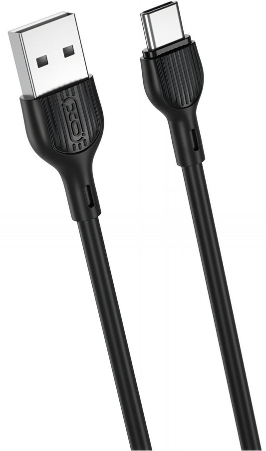 USB-A till USB-C data- och laddningskabel XO Design NB200, 10W, 1m, Svart