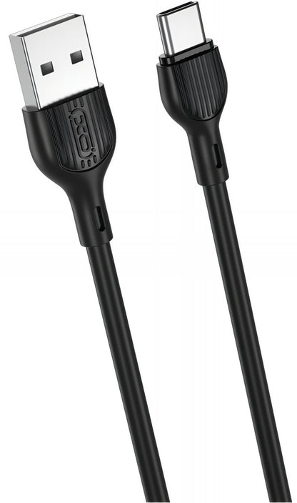 USB-A till USB-C data- och laddningskabel XO Design NB200, 10W, 1m, Svart