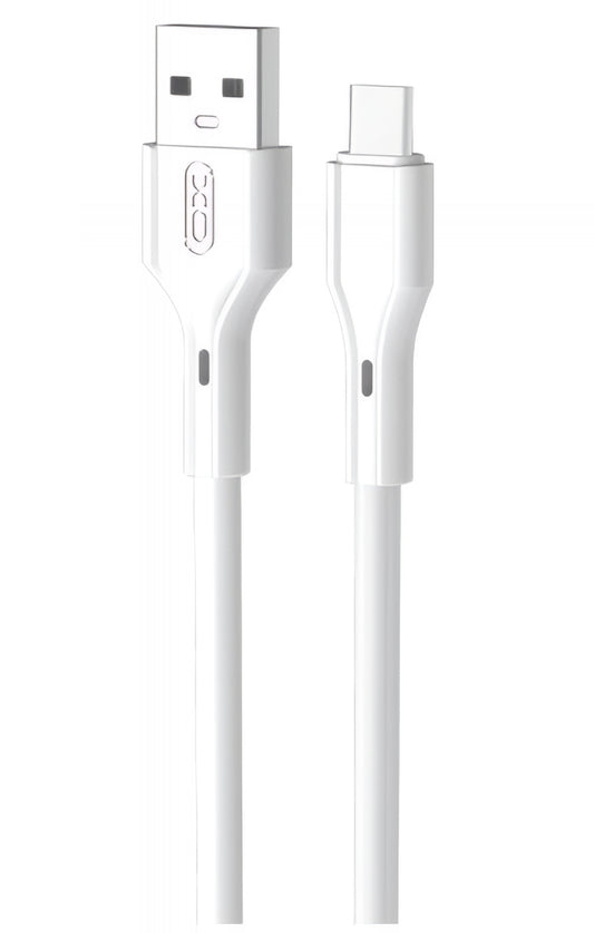 USB-A till USB-C data- och laddningskabel XO Design NB230, 18W, 1m, Vit