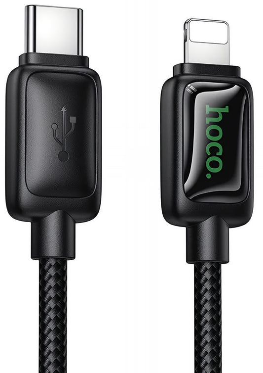 USB-C till Lightning Data- och Laddningskabel HOCO U146, 30W, 1.2m, Svart