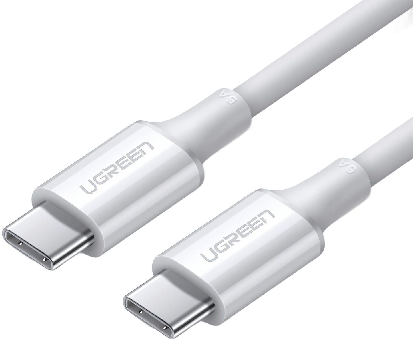 USB-C till USB-C data- och laddningskabel UGREEN US300, 100W, 2m, Vit