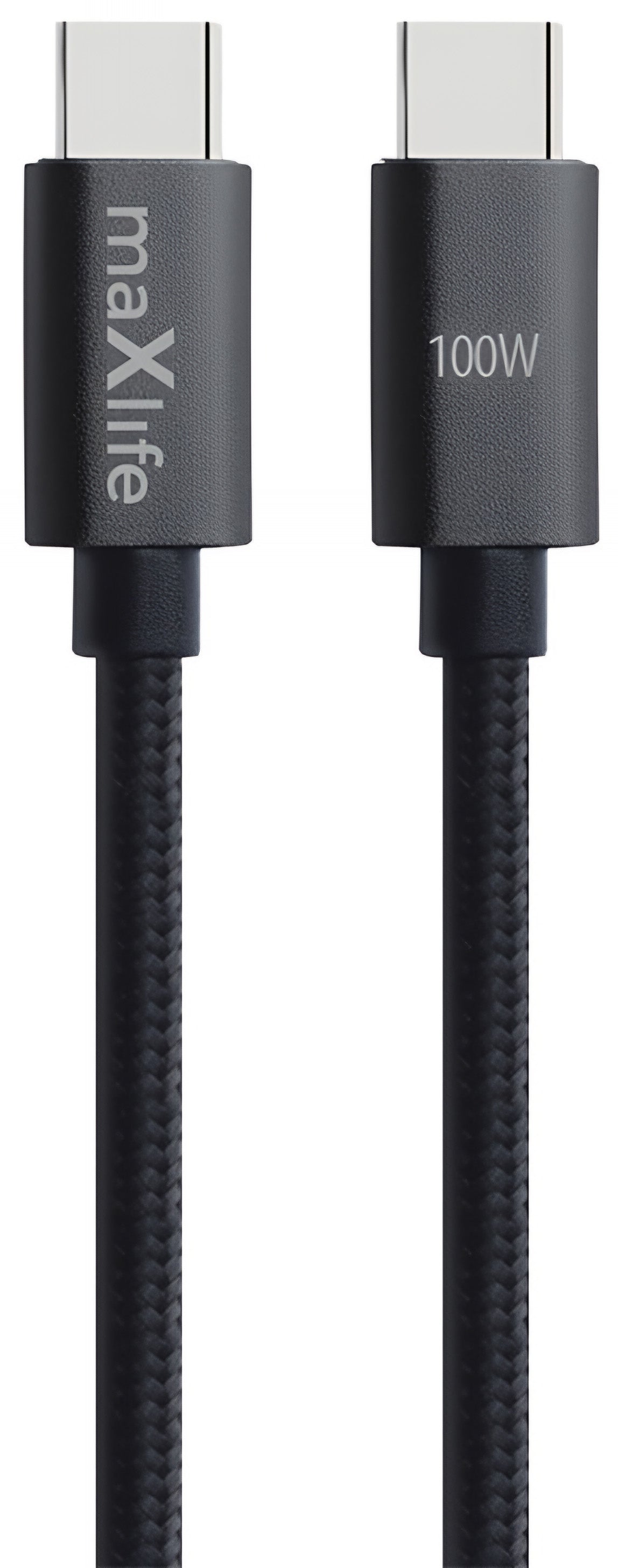 USB-C Data- och Laddningskabel - USB-C MaXlife MXUC-12, 100W, 1m, Svart