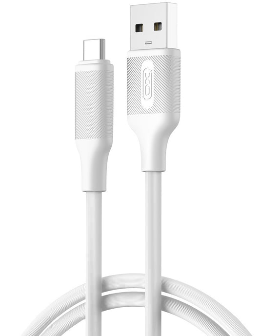 USB-A till USB-C data- och laddningskabel XO Design NB265, 18W, 1m, Vit