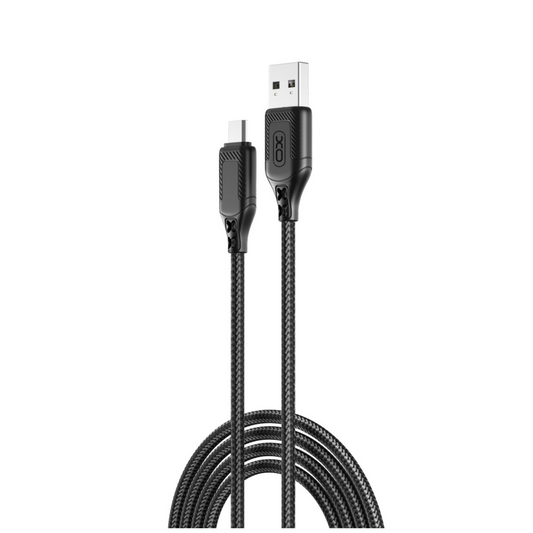 USB-A till microUSB data- och laddningskabel XO Design NB235, 18W, 1m, Svart