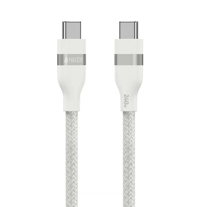 USB-C till USB-C Anker data- och laddningskabel, 240W, 0.9m, Vit A82E2H21