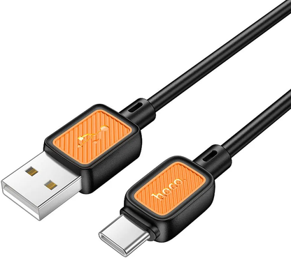 Data- och laddningskabel USB-A till USB-C HOCO X108, 18W, 1m, Svart