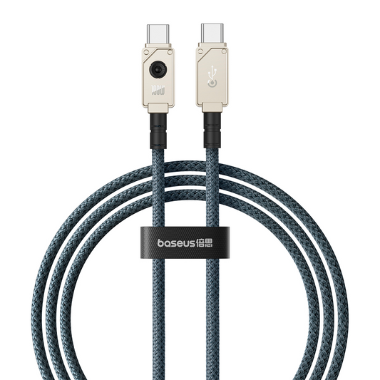 USB-C - USB-C Baseus Unbreakable data- och laddningskabel, 100W, 2m, Vit P10355800221-01