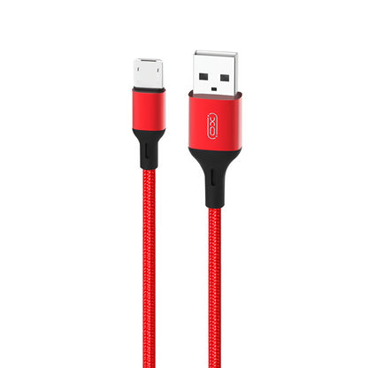 Data- och laddningskabel USB-A till microUSB XO Design NB143, 18W, 1m, Röd