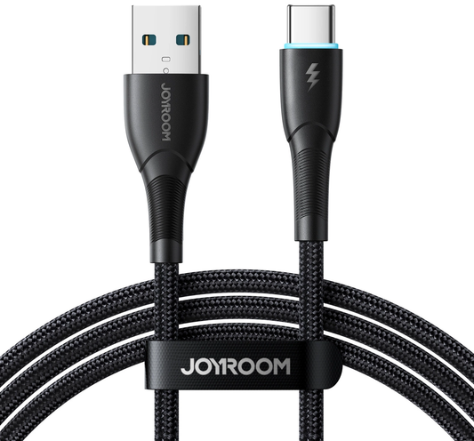USB-A till USB-C Joyroom S-A32 data- och laddningskabel, 18W, 1m, Svart