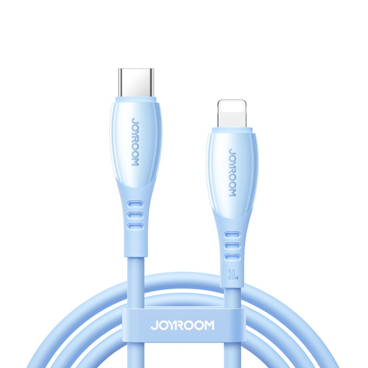 USB-C till Lightning-laddnings- och datakabel Joyroom S-A59 Vibrant, 30W, 1.2m, Blå