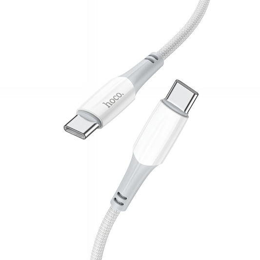 USB-C till USB-C Data- och Laddningskabel HOCO X70, 60W, 1m, Vit
