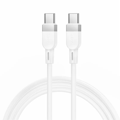 USB-C till USB-C data- och laddningskabel HOCO X109, 60W, 1m, Vit