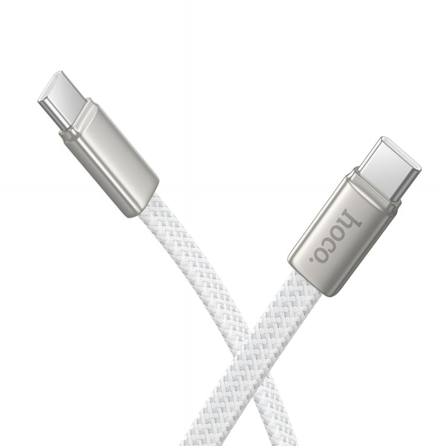 USB-C till USB-C data- och laddningskabel HOCO X125, 60W, 1m, Vit