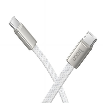 USB-C till USB-C data- och laddningskabel HOCO X125, 60W, 1m, Vit