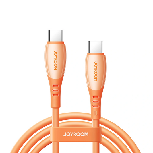 USB-C till USB-C data- och laddningskabel Joyroom S-A59 Vibrant, 60W, 1.2m, Orange
