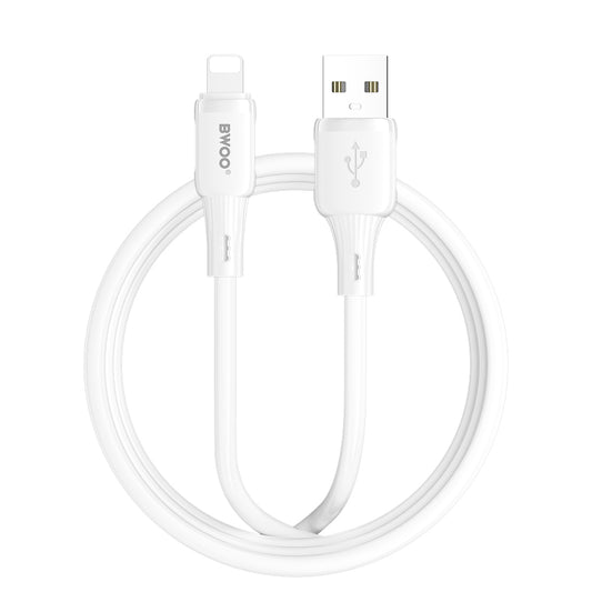 USB-A till Lightning data- och laddningskabel BWOO X329L, 15W, 1m, vit