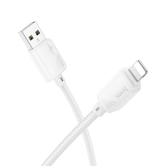 USB-A till Lightning data- och laddningskabel HOCO X113, 18W, 1m, vit
