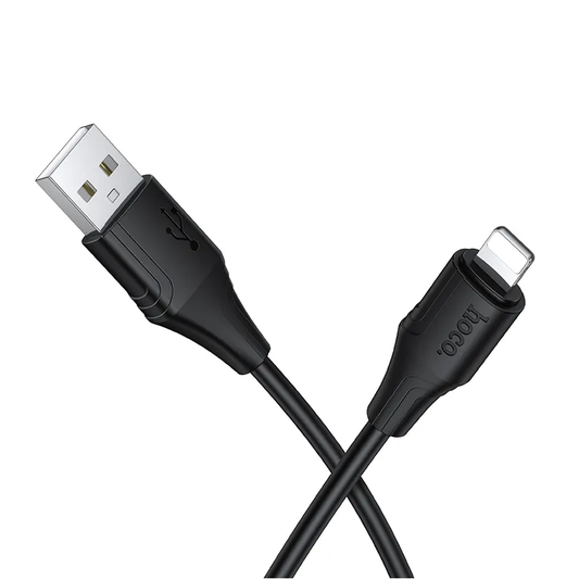 USB-A till Lightning data- och laddningskabel HOCO X124, 18W, 1m, svart