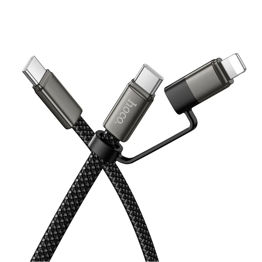 USB-C till Lightning / USB-C data- och laddningskabel HOCO X125, 60W, 1m, svart