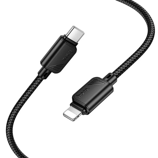 USB-C till Lightning data- och laddningskabel HOCO X113, 27W, 1m, svart