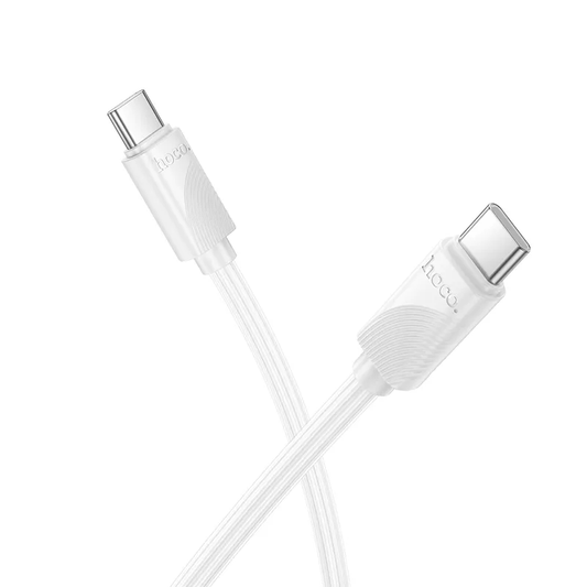 USB-C Data- och laddningskabel - USB-C HOCO X114, 60W, 1m, Vit