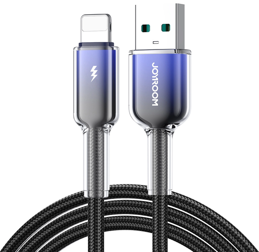 USB-A till Lightning data- och laddningskabel Joyroom S-A42, 18W, 1,2m, svart
