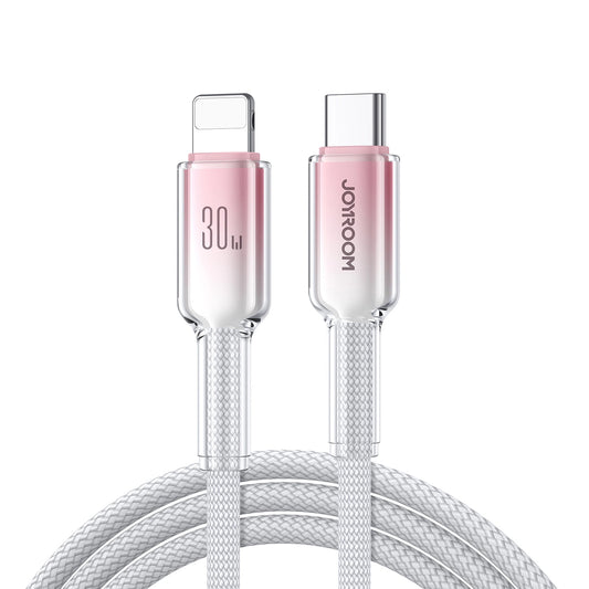 USB-C till Lightning data- och laddningskabel Joyroom S-A42, 30W, 1,2m, Vit