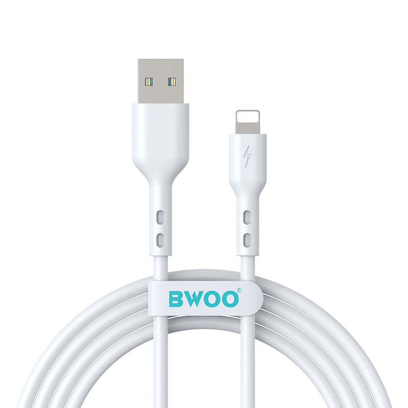 USB-A till Lightning data- och laddningskabel BWOO BO-X172L-2M, 15W, 2m, vit