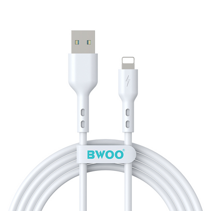 USB-A till Lightning data- och laddningskabel BWOO BO-X172L-2M, 15W, 2m, vit