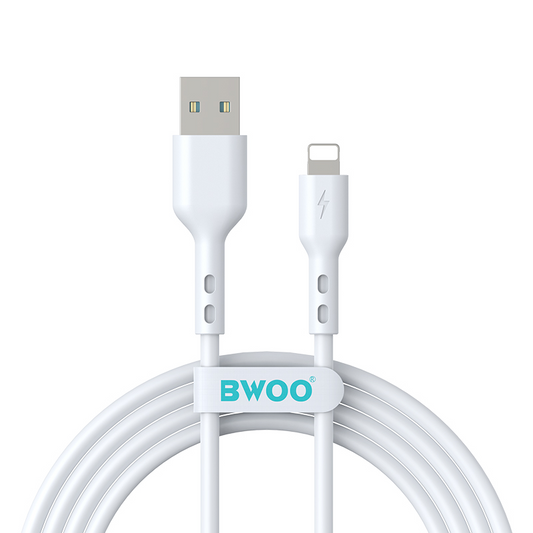 USB-A till Lightning data- och laddningskabel BWOO BO-X172L-2M, 15W, 2m, vit