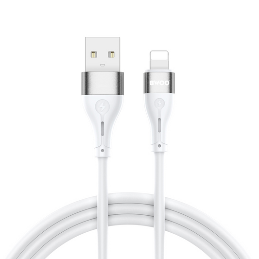 USB-A till Lightning data- och laddningskabel BWOO X280L, 15W, 1m, vit