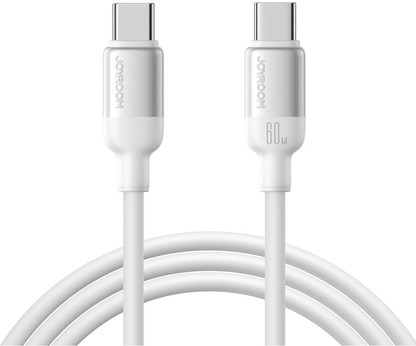 USB-C Data- och Laddningskabel - USB-C Joyroom S-A62 Lively, 60W, 1,2m, Vit