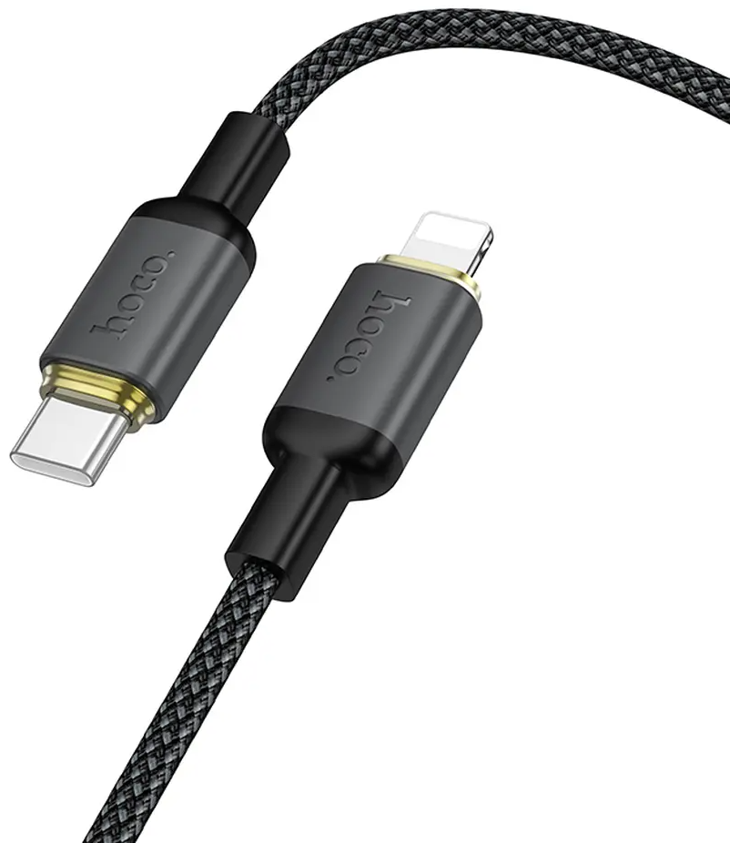 USB-C till Lightning data- och laddningskabel HOCO X128 Benefit, 30W, 1m, svart