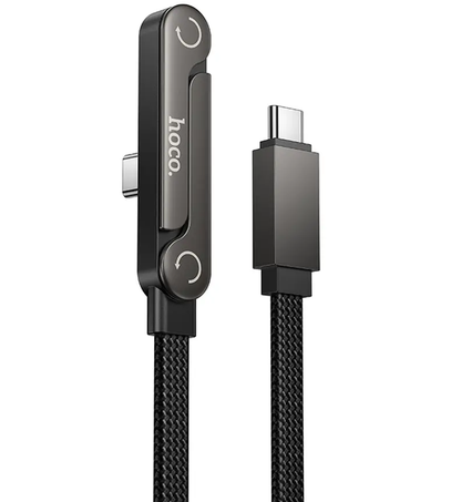 USB-C Data- och laddningskabel - USB-C HOCO U150 Exquisite, 60W, 1,2m, Svart