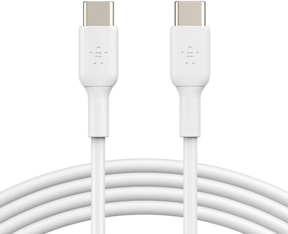 USB-C till USB-C-datakabel och laddning Belkin BoostCharge, 60W, 1m, vit CAB003bt1MWH