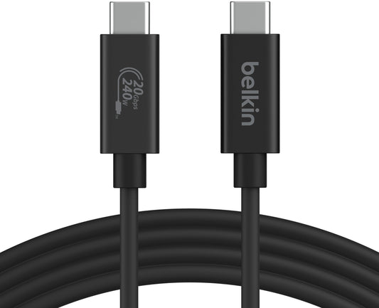 USB-C Data- och laddningskabel - USB-C Belkin Connect, 240W, 2m, Svart INZ004bt2MBK