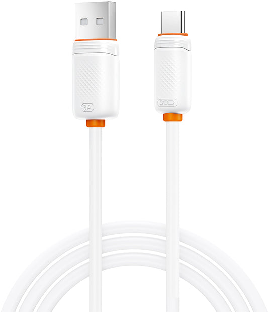 USB-A till USB-C data- och laddningskabel XO Design NB302, 18W, 1m, vit