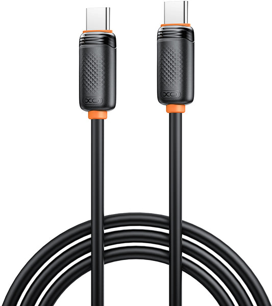 USB-C till USB-C data- och laddningskabel XO Design NB-Q302B, 60W, 1m, svart