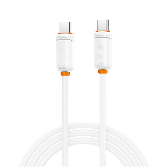 USB-C till USB-C data- och laddningskabel XO Design NB-Q298, 240W, 1m, vit
