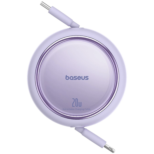 USB-C till Lightning data- och laddningskabel Baseus Free2Pull Mini utdragbar, 20W, Lila P10364501511-00