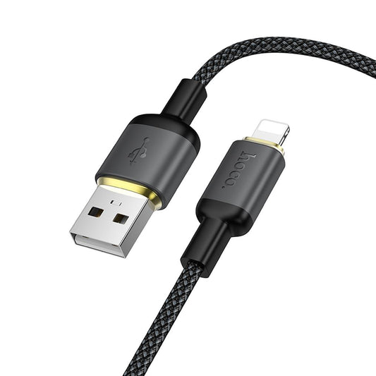 USB-A till Lightning data- och laddningskabel HOCO X128 Benefit, 12W, 1m, svart