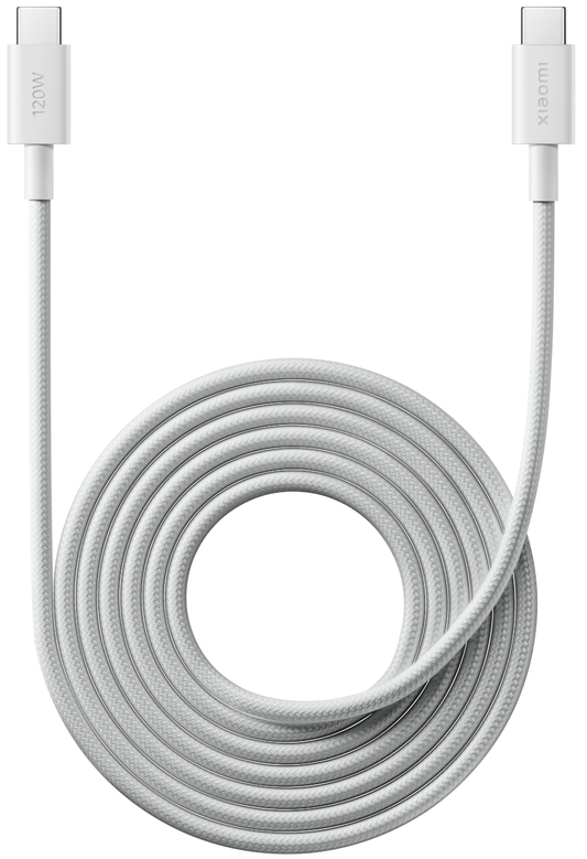 USB-C data- och laddningskabel - USB-C Xiaomi, 120W, 2m, vit BHR087AGL